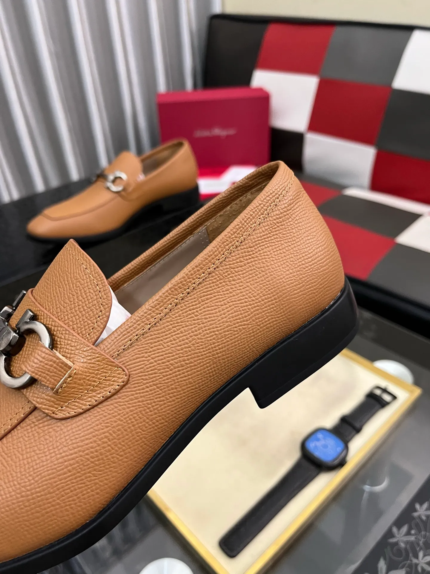 Men's shoes 💰600⌚️⌚️[Salvatore Ferragamo] Ferragamo business leather shoes, 1:1 top purchasing quality, imported selected original calfskin for the uppers, imported original soft water-dyed cowhide for the inner feet, imported original customized Italian handmade lightweight foam outsole, size: 39-44 5️⃣ options available